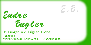 endre bugler business card